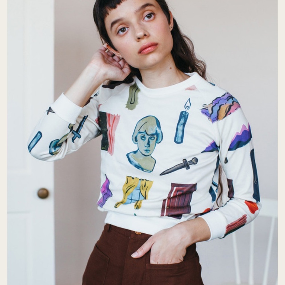 👻 Samantha Pleet Cuddle Shirt || Size Small || Window Print